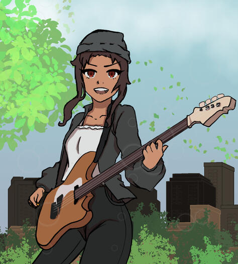 Ikari Holding Guitar